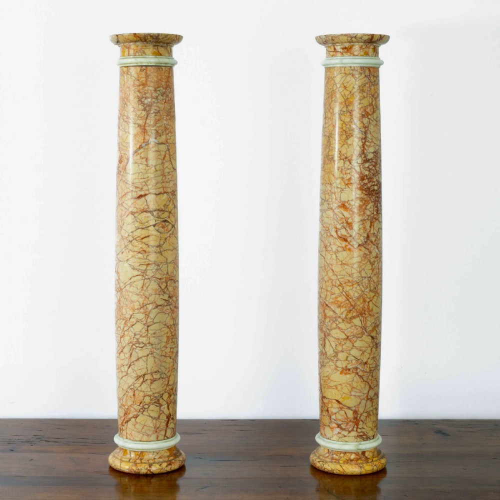 Antique Italian Rouge Marble Columns – Architectural Pedestals View VI