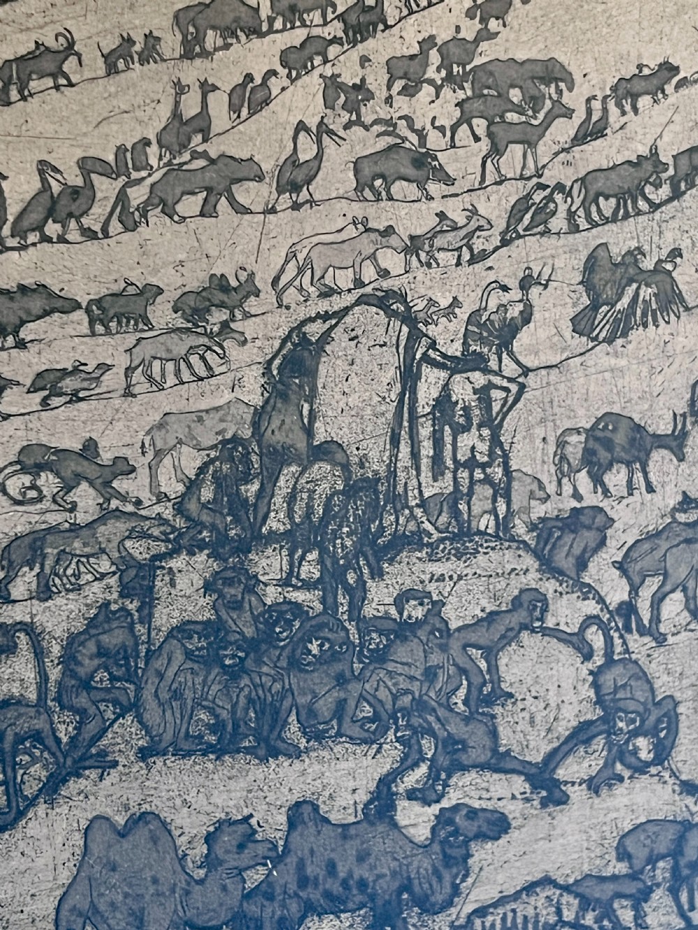Noah’S Ark Original Etching And Aquatint Austrian Modernist By Oskar Laske View VI