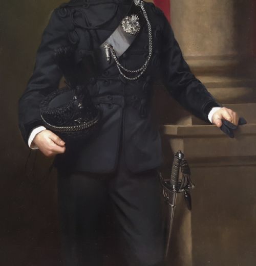 HUGE STUDIO PORTRAIT OF AN OFFICER 19TH CENTURY BRITISH - ADDITIONAL PHOTO 6