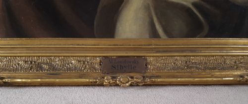 HUGE PORTRAIT OF A SIBYL DATED 1861 SIGNED - ADDITIONAL PHOTO 3