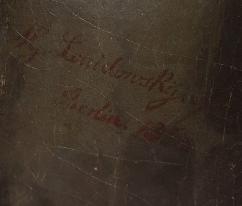 HUGE PORTRAIT OF A SIBYL DATED 1861 SIGNED - ADDITIONAL PHOTO 6