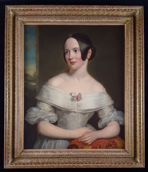 19th century portrait of a lady circle of james godsell middleton 18051874 - CATEGORY: ANTIQUE ART - DATED 19TH CENTURY