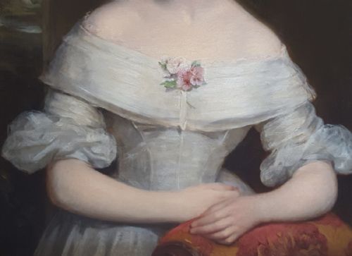 19TH CENTURY PORTRAIT OF A LADY CIRCLE OF JAMES GODSELL MIDDLETON 18051874 - ADDITIONAL PHOTO 3