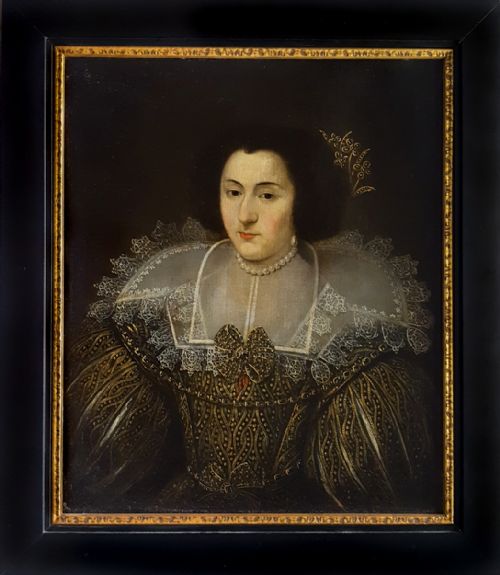 portrait of a lady dutch 17th century follower of paulus moreelse 15711638 - CATEGORY: ANTIQUE ART - DATED BEFORE 1700