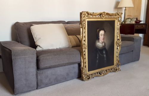 PORTRAIT OF A LADY POSSIBLY MARY QUEEN OF SCOTS 18TH CENTURY - ADDITIONAL PHOTO 4