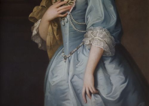 PORTRAIT OF A LADY C1755 CIRCLE OF JOHN VANDERBANK 16941739 - ADDITIONAL PHOTO 3