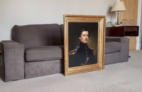 PORTRAIT OF AN OFFICER DATED 1848 FRANZ EYBL 18061880 - ADDITIONAL PHOTO 2