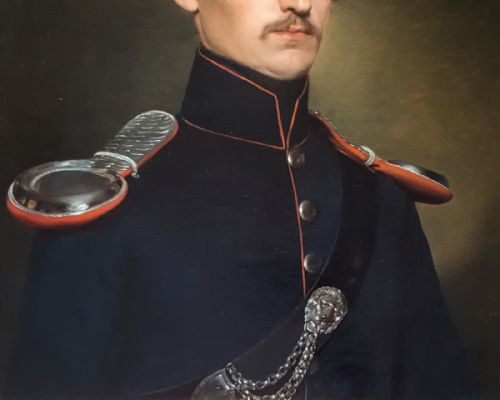 PORTRAIT OF AN OFFICER DATED 1848 FRANZ EYBL 18061880 - ADDITIONAL PHOTO 3