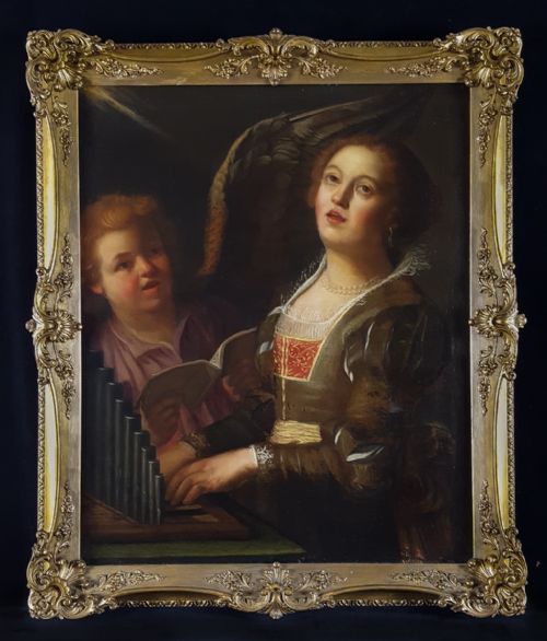 st cecilia dutch 17th century follower of gerrit van honthorst 15921656 - CATEGORY: ANTIQUE ART - DATED 17TH CENTURY