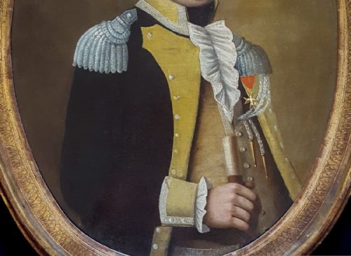 PORTRAIT OF AN OFFICER 18TH CENTURY FRENCH SCHOOL - ADDITIONAL PHOTO 2