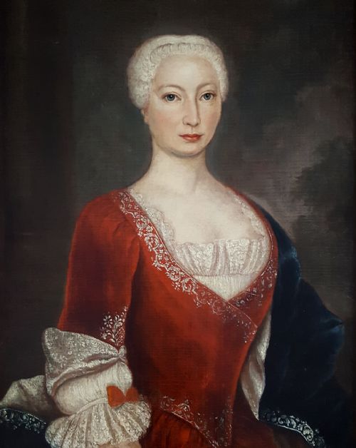 fig 2. Portrait of Melusine Sophie, Countess von der Schulenburg c.1741; Circle of Antoine Pesne (1683-1757)