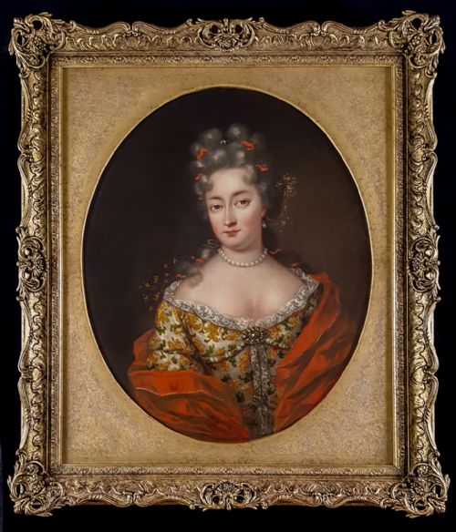 portrait of a lady c1720 french follower of hyacinth rigaud 16591743 - CATEGORY: ANTIQUE ART - DATED 18TH CENTURY