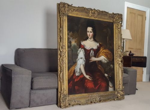 PORTRAIT OF A LADY DUTCH DATED 1693 SIGNED JOHANNES VOLLEVENS 16491728 - ADDITIONAL PHOTO 1