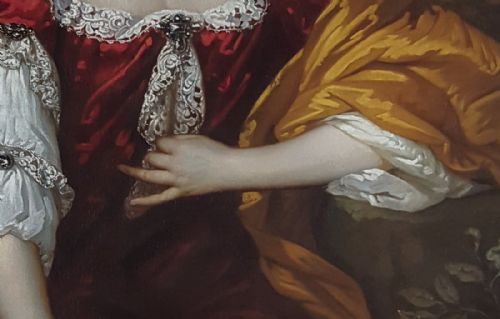 PORTRAIT OF A LADY DUTCH DATED 1693 SIGNED JOHANNES VOLLEVENS 16491728 - ADDITIONAL PHOTO 4