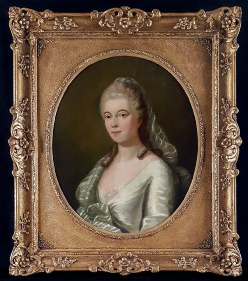 portrait of a lady 18th century french follower of franois hubert drouais 17271775 - CATEGORY: ANTIQUE ART - DATED 18TH CENTURY