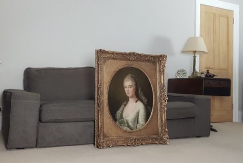 PORTRAIT OF A LADY 18TH CENTURY FRENCH FOLLOWER OF FRANOIS HUBERT DROUAIS 17271775 - ADDITIONAL PHOTO 1