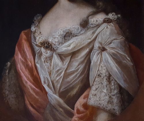 PORTRAIT OF A LADY DUTCH C1690 FOLLOWER OF CONSTANTIN NETSCHER 16681723 - ADDITIONAL PHOTO 2