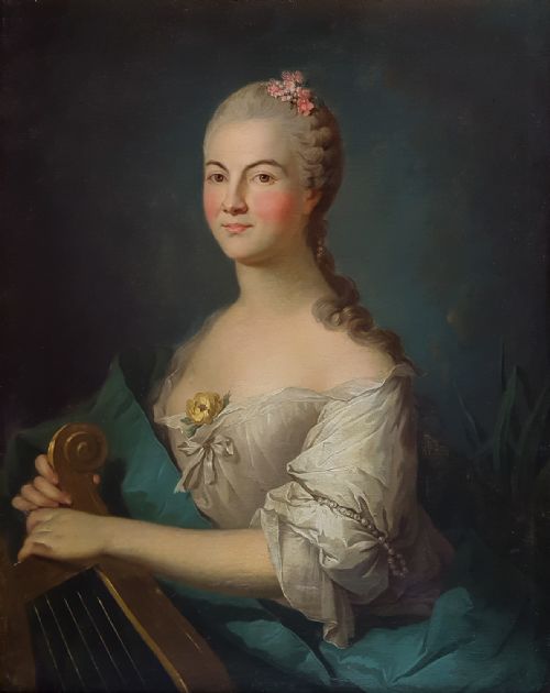 EXQUISITE PORTRAIT OF A LADY FRENCH 18TH CENTURY ATTRIBUTED TO LOUIS DUPONT C17341765 - ADDITIONAL PHOTO 1