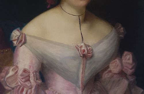 PORTRAIT OF A LADY FRENCH DATED 1838 BY JEANBAPTISTE LOUIS GERMAIN 17821842 - ADDITIONAL PHOTO 3