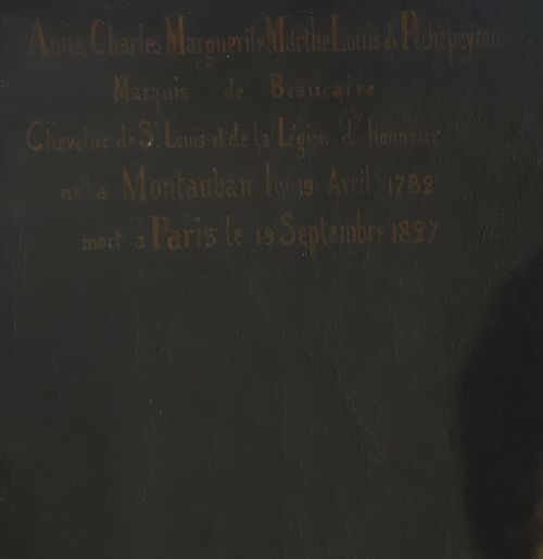 PORTRAIT OF THE MARQUIS DE BEAUCAIRE FRENCH 19TH CENTURY - ADDITIONAL PHOTO 4