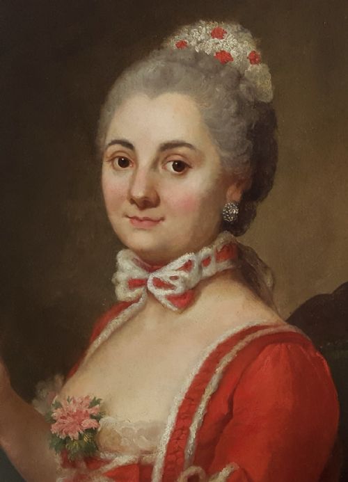 PORTRAIT OF A LADY FRENCH C1740 CIRCLE OF MARIANNE LOIR C1715 1769 - ADDITIONAL PHOTO 5