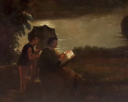 CAPRICCIO WITH FIGURES IN A LANDSCAPE 18TH CENTURY FOLLOWER OF CLAUDE LORRAIN C16001682 - ADDITIONAL PHOTO 7