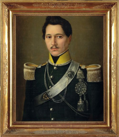 portrait of an officer dated 1836 signed j baraille - CATEGORY: ANTIQUE ART - DATED 19TH CENTURY