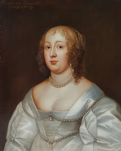 PORTRAIT OF CHARLOTTE STANLEY COUNTESS OF DERBY 17TH CENTURY FOLLOWER OF ANTON ANTHONY VAN DYCK 15991641 - ADDITIONAL PHOTO 1