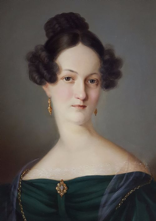 PORTRAIT OF A LADY C1830 FOLLOWER OF JAN ADAM KRUSEMAN 18041862 - ADDITIONAL PHOTO 2