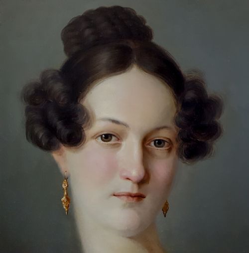 PORTRAIT OF A LADY C1830 FOLLOWER OF JAN ADAM KRUSEMAN 18041862 - ADDITIONAL PHOTO 3