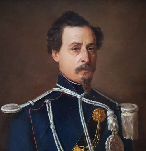 PORTRAIT OF AN OFFICER SIGNED DATED 1855 ALFRED GUILLARD 18101880 - ADDITIONAL PHOTO 2