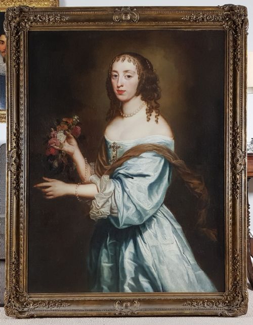 portrait of a lady signed dated 1660 by charles wautier 16091703 - CATEGORY: ANTIQUE ART - DATED 17TH CENTURY