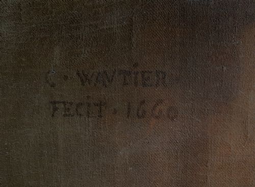PORTRAIT OF A LADY SIGNED DATED 1660 BY CHARLES WAUTIER 16091703 - ADDITIONAL PHOTO 4