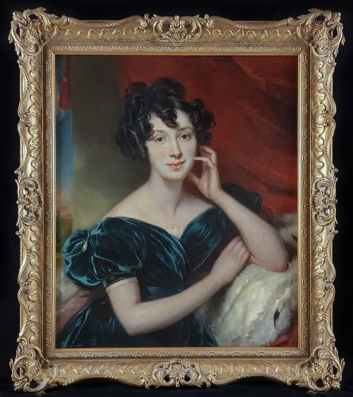 portrait of a lady c1815 by george henry harlow 17871819 - CATEGORY: ANTIQUE ART - DATED 19TH CENTURY