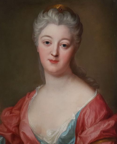 PORTRAIT OF A LADY AS CLEOPATRA DISSOLVING THE PEARL C1755 ATTRIBUTED TO MARIANNE LOIR C1715 1769 - ADDITIONAL PHOTO 4