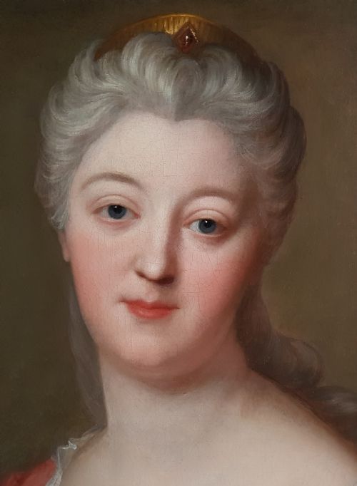 PORTRAIT OF A LADY AS CLEOPATRA DISSOLVING THE PEARL C1755 ATTRIBUTED TO MARIANNE LOIR C1715 1769 - ADDITIONAL PHOTO 5