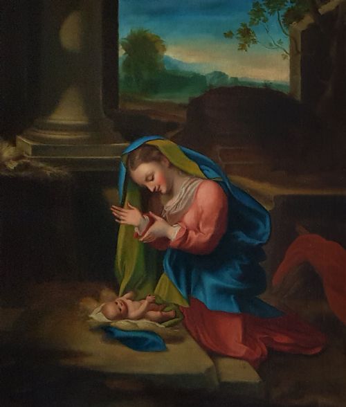 ADORATION OF THE CHILD 19TH CENTURY AFTER ANTONIO DA CORREGGIO C14901534 - ADDITIONAL PHOTO 2
