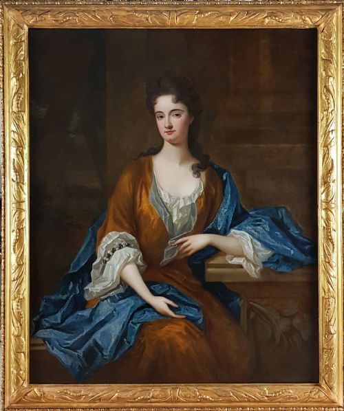 portrait of a lady from the every baronets of derby c1710 charles dagar 16691723 - CATEGORY: ANTIQUE ART - DATED 18TH CENTURY