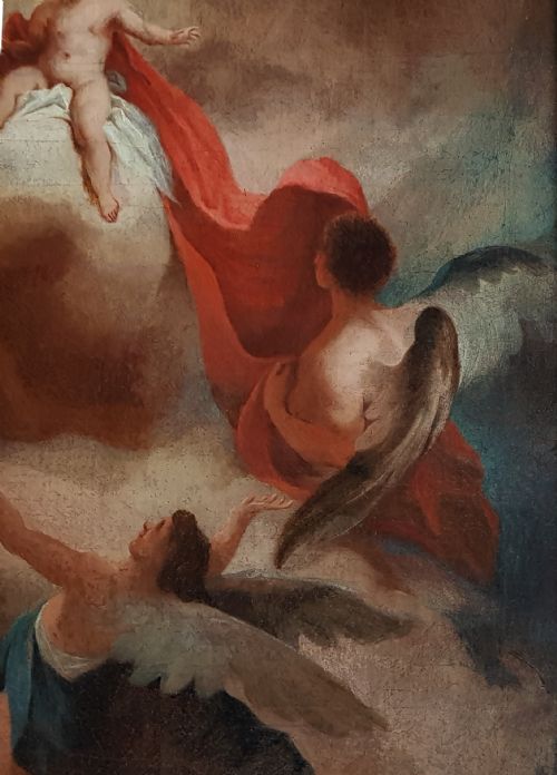THE APOTHEOSIS OF ST JOSEPH 18TH CENTURY OIL ON CANVAS - ADDITIONAL PHOTO 3