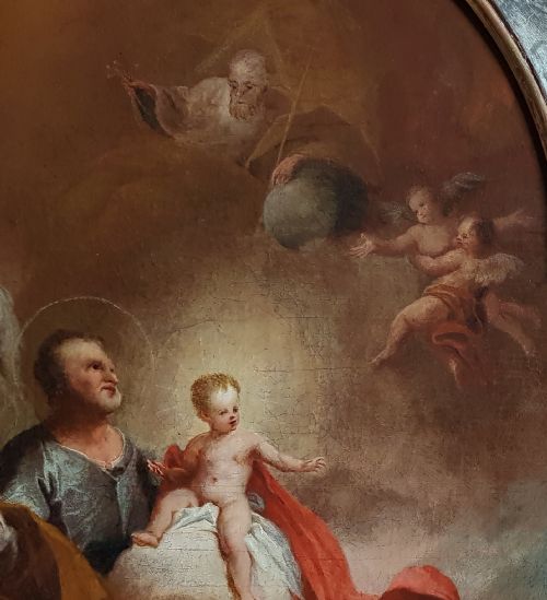 THE APOTHEOSIS OF ST JOSEPH 18TH CENTURY OIL ON CANVAS - ADDITIONAL PHOTO 4