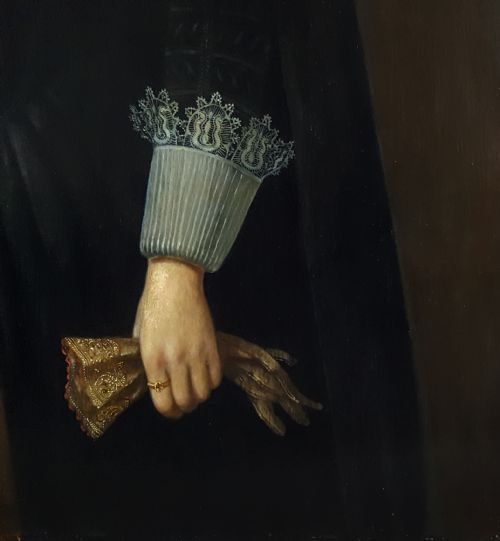 PORTRAIT OF A LADY C1620 DUTCH SCHOOL OIL ON PANEL - ADDITIONAL PHOTO 4