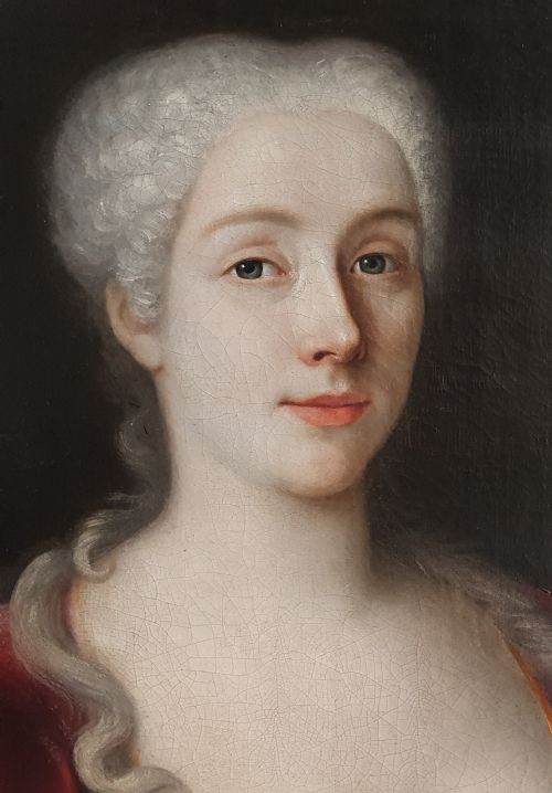 PORTRAIT OF A LADY C1722 ATTRIBUTED TO JOSEPH SIBON D1731 - ADDITIONAL PHOTO 2