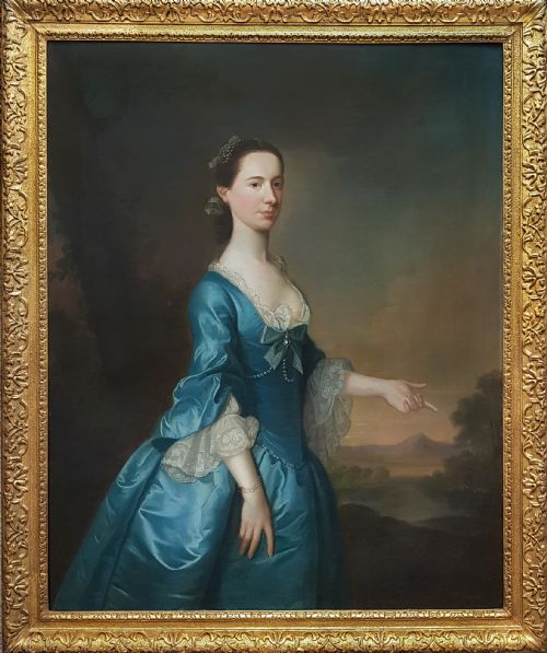 portrait of hannah maria offley signed dated 1757 joseph samuel webster 1796 - CATEGORY: ANTIQUE ART - DATED 18TH CENTURY