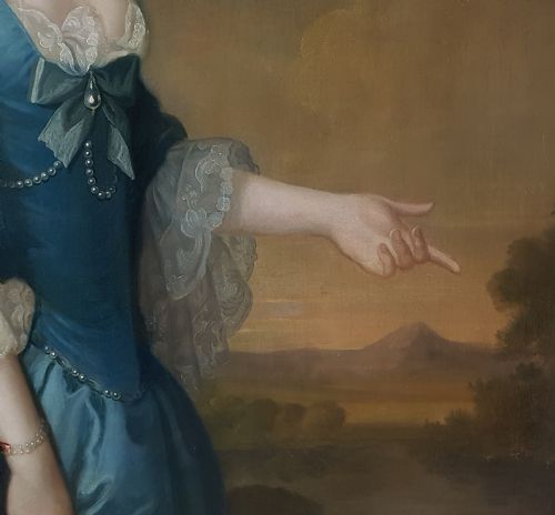 PORTRAIT OF HANNAH MARIA OFFLEY SIGNED DATED 1757 JOSEPH SAMUEL WEBSTER 1796 - ADDITIONAL PHOTO 4