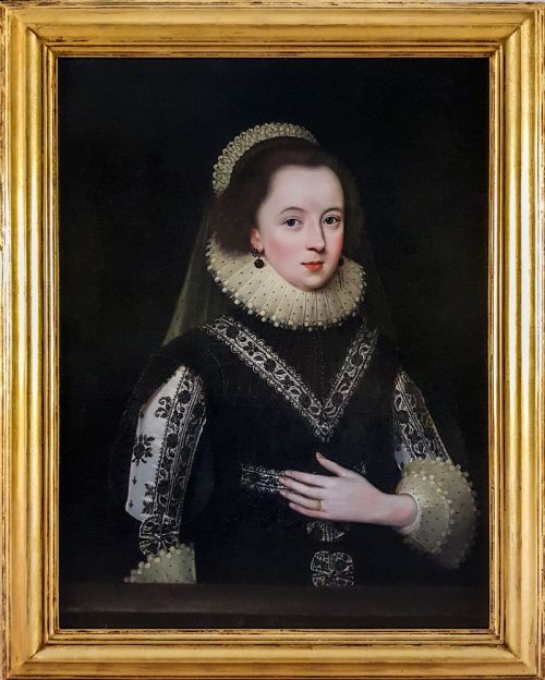 Portrait of Lady Anne Clifford, Countess of Dorset and Countess of Pembroke and Montgomery (1590-1676) C.1618; Circle of Paul Van Somer (C.1577 - C.1621)