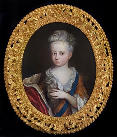 portrait of a lady c1700 circle jeanbaptiste van loo 16841745 - CATEGORY: ANTIQUE ART - DATED 17TH CENTURY