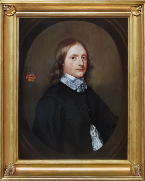 portrait of a gentleman dated 1651 attributed to martinus lengele c16041668 - CATEGORY: ANTIQUE ART - DATED 17TH CENTURY