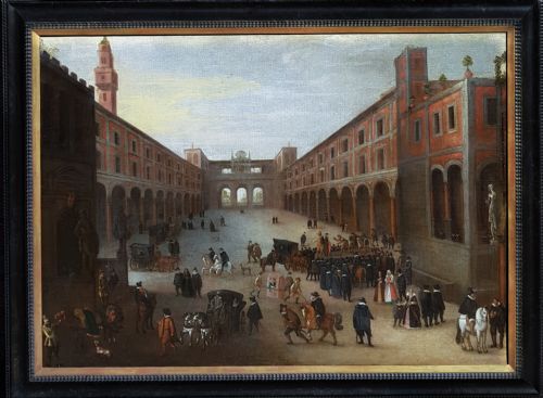 the palazzo vecchio and piazzale degli uffizi c1590 circle of sebastiaen vrancx 1573781647 - CATEGORY: ANTIQUE ART - DATED 17TH CENTURY