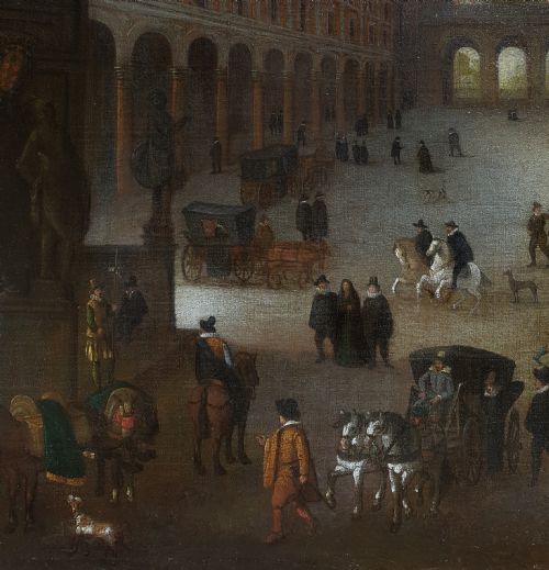THE PALAZZO VECCHIO AND PIAZZALE DEGLI UFFIZI C1590 CIRCLE OF SEBASTIAEN VRANCX 1573781647 - ADDITIONAL PHOTO 3