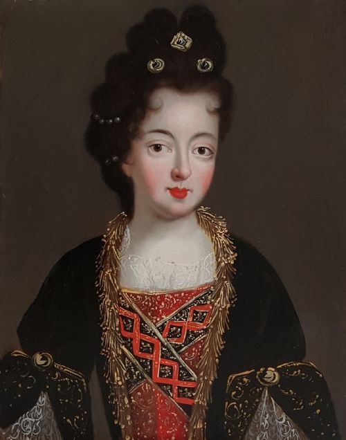 PORTRAIT OF LOUISE FRANOISE DUCHESS OF BOURBON C1690 CIRCLE OF PIERRE GOBERT 16621744 - ADDITIONAL PHOTO 2